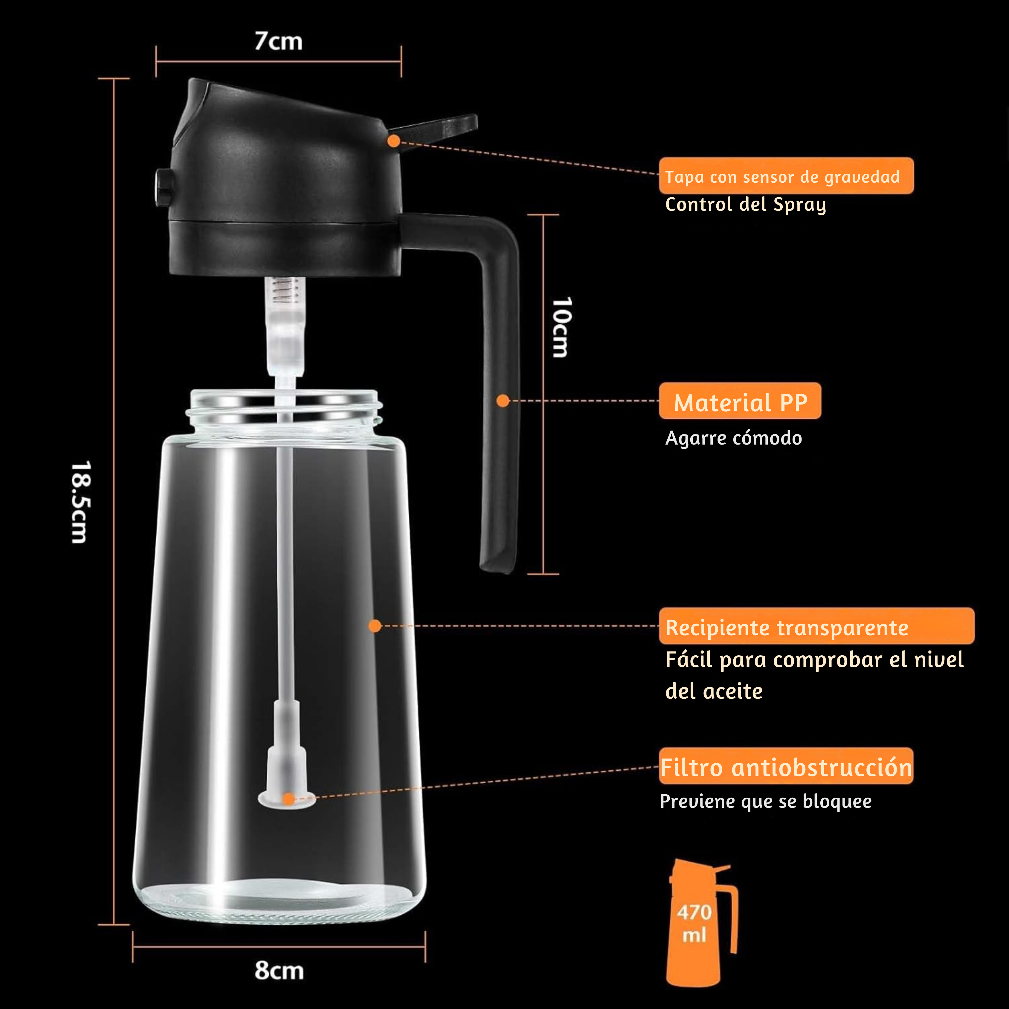 Pulverizador de aceite 2 en 1 Spray